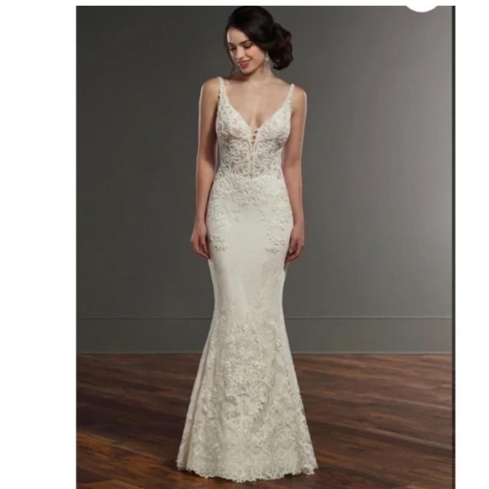 Martina Liana Ivory Lace Gown